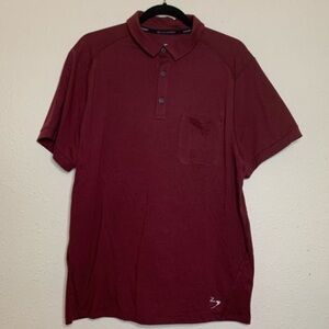 Beachbody Red Fusion Polo Short Sleeve Shirt